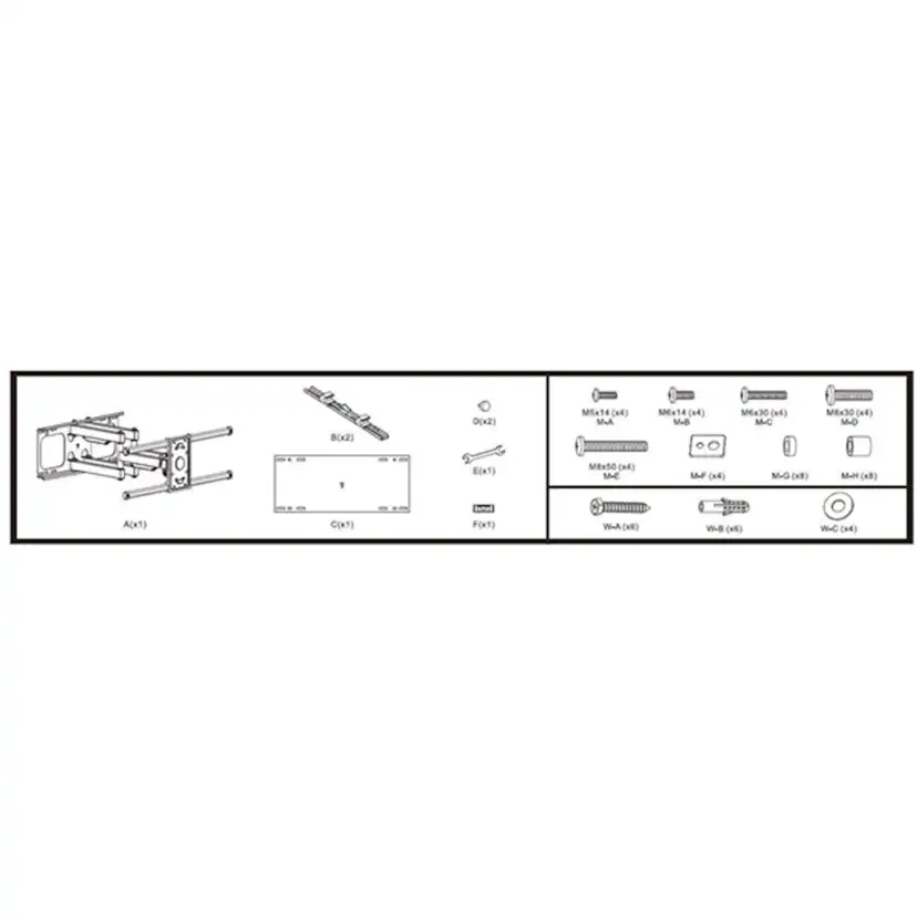 Väggfäste Mozi Super Solid Full-motion B3 37-90 tum