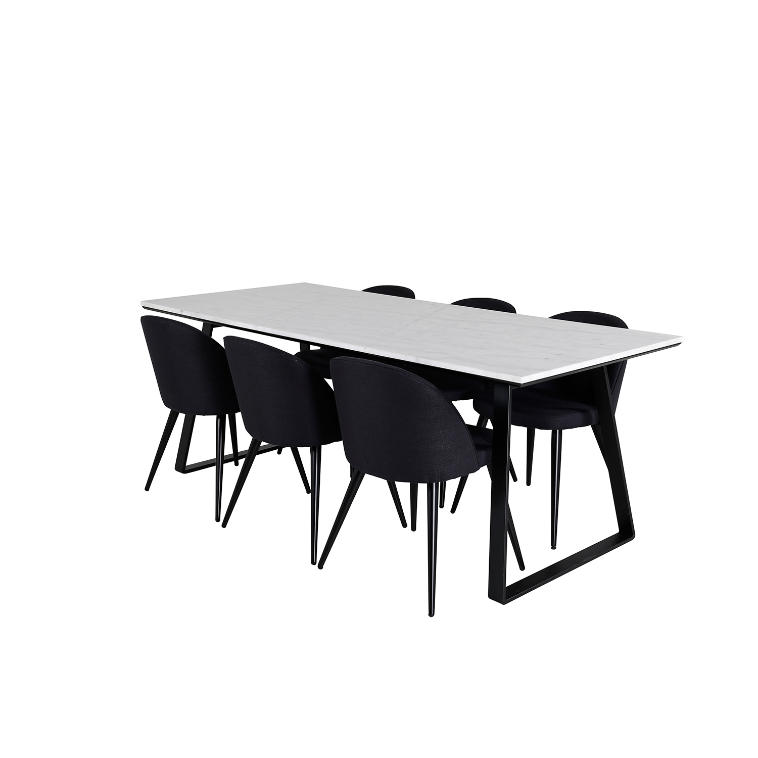 Matgrupp Venture Home Estelle med 6 Valentina Stolar PolyEstelletyg