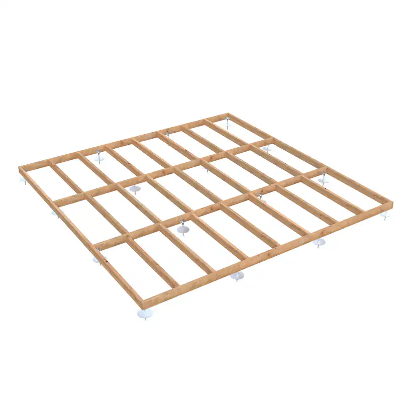 Träbalksgrund Palmako 4,5x4,5 m (inkl. LogFoot)