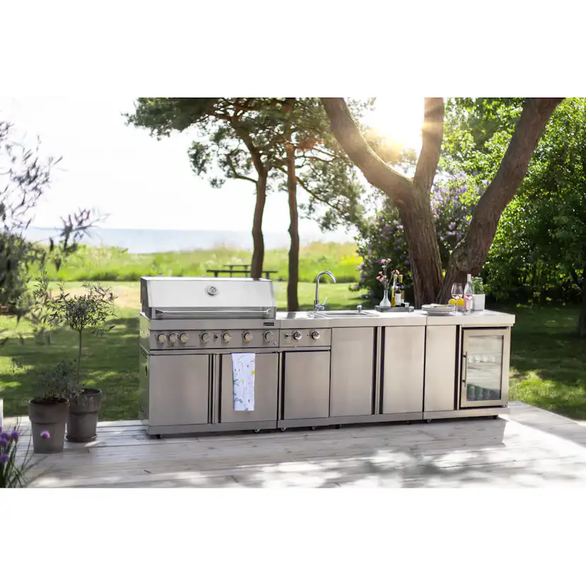 Diskbänk Myoutdoorkitchen Classic Line Stainless 304SS Med Förvaringsskåp