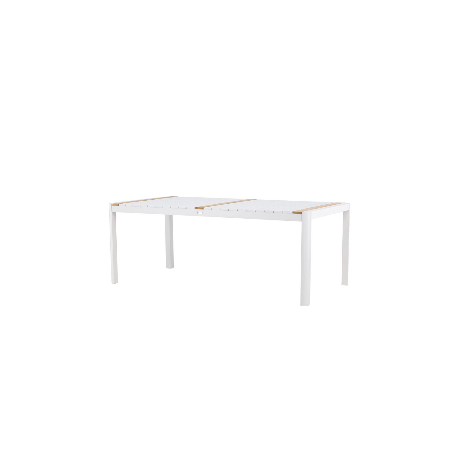 Togo Dining Table, White, Teak, Aluminum Vit