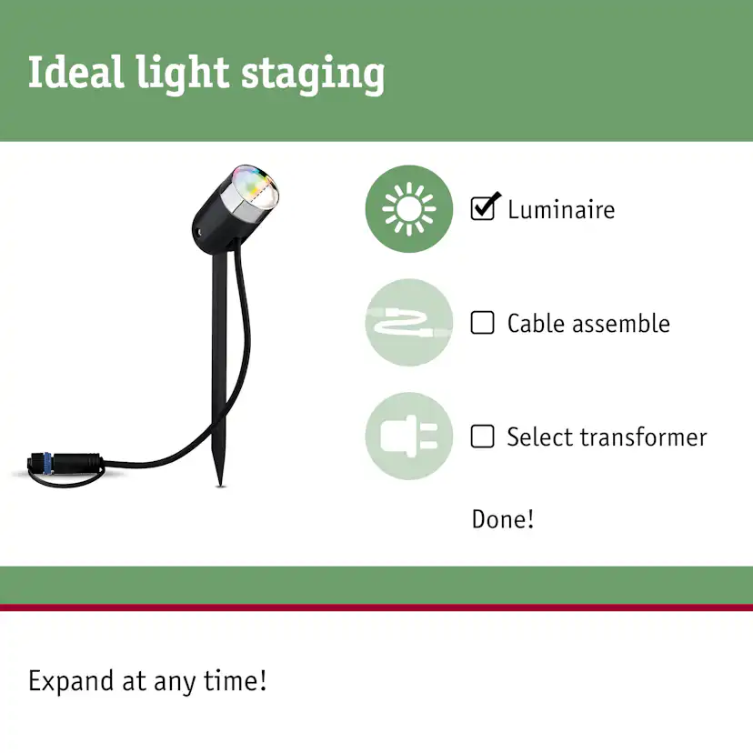 Spotlight Paulmann Pike Plug & Shine LED Smart Home Zigbee 3.0 Pike IP65 24V