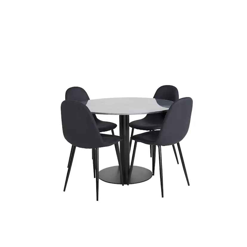Matgrupp Venture Home Estelle med 4 Pobbie Stolar PolyEstelletyg