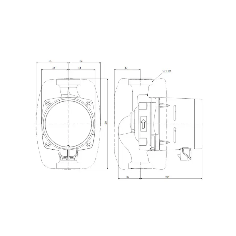 Tappvarmvattenpump Grundfos Alpha1 20-40 150 N