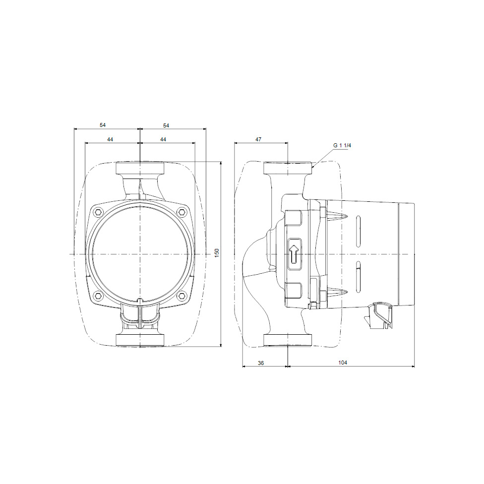 Tappvarmvattenpump Grundfos Alpha1 20-40 150 N