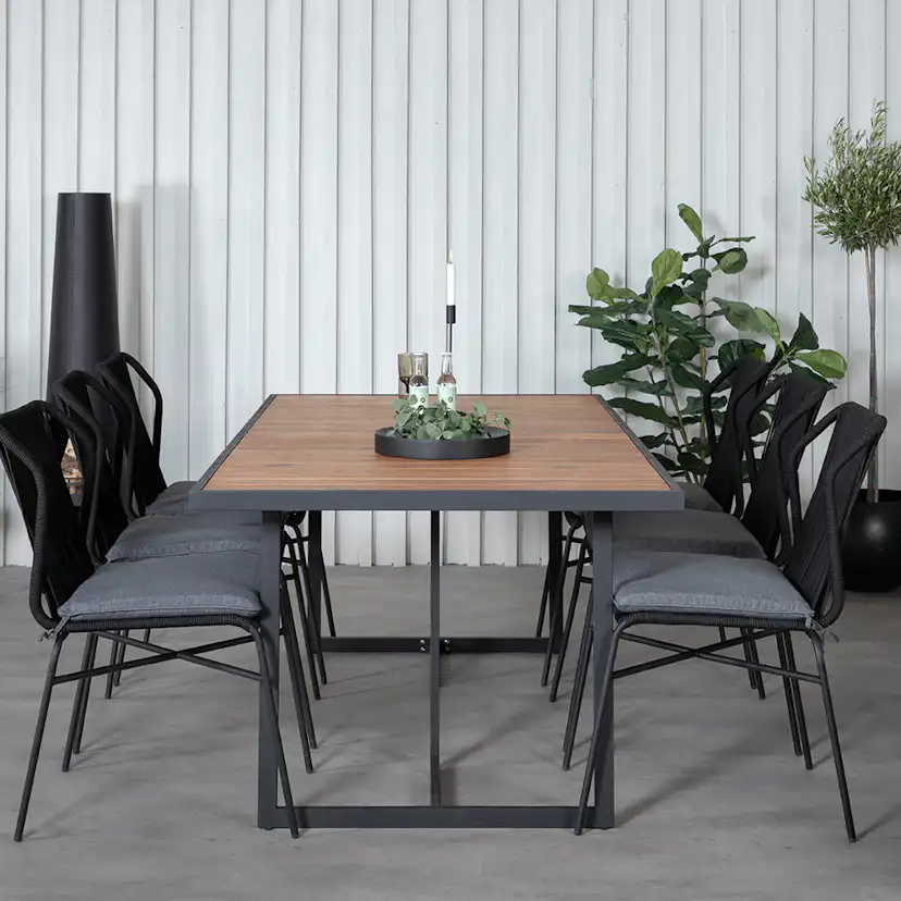 Matgrupp Venture Home King med 6 Julle Stapelbara Matstolar