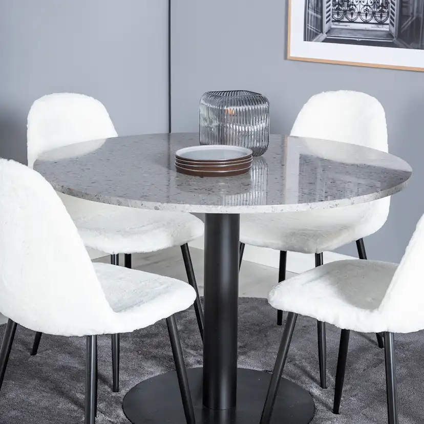 Matgrupp Venture Home Roxanna med 4 Pooya Stolar Runt