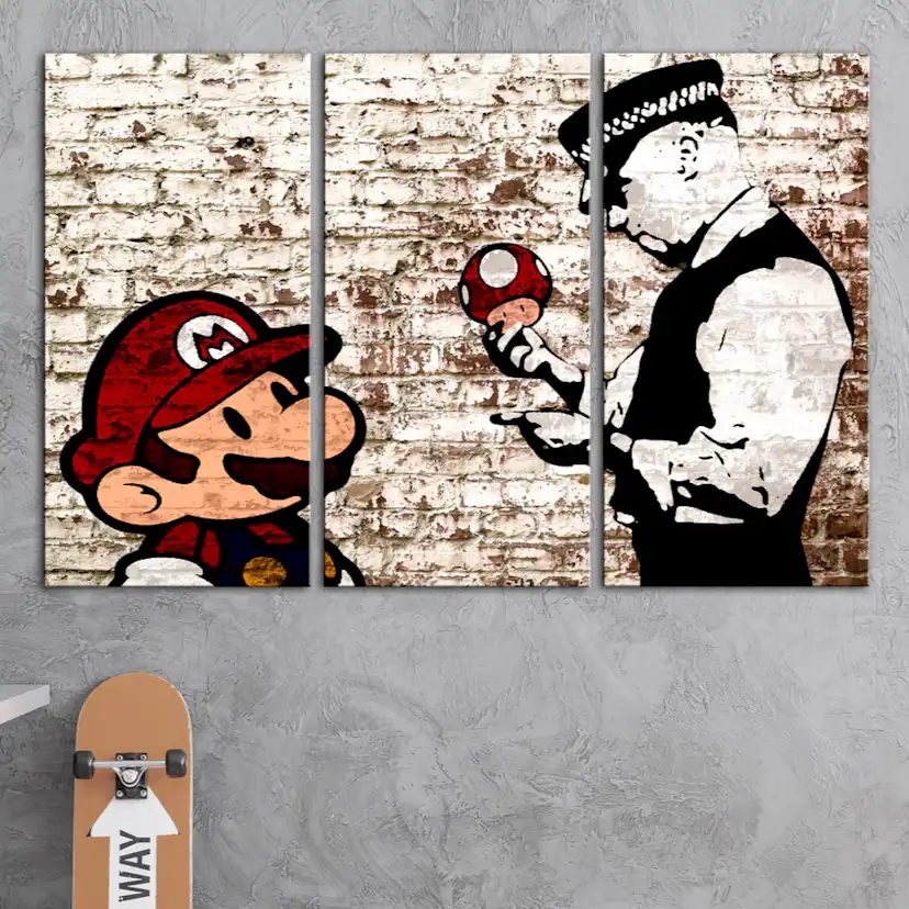 Tavla Arkiio Mario Bros Torn Wall