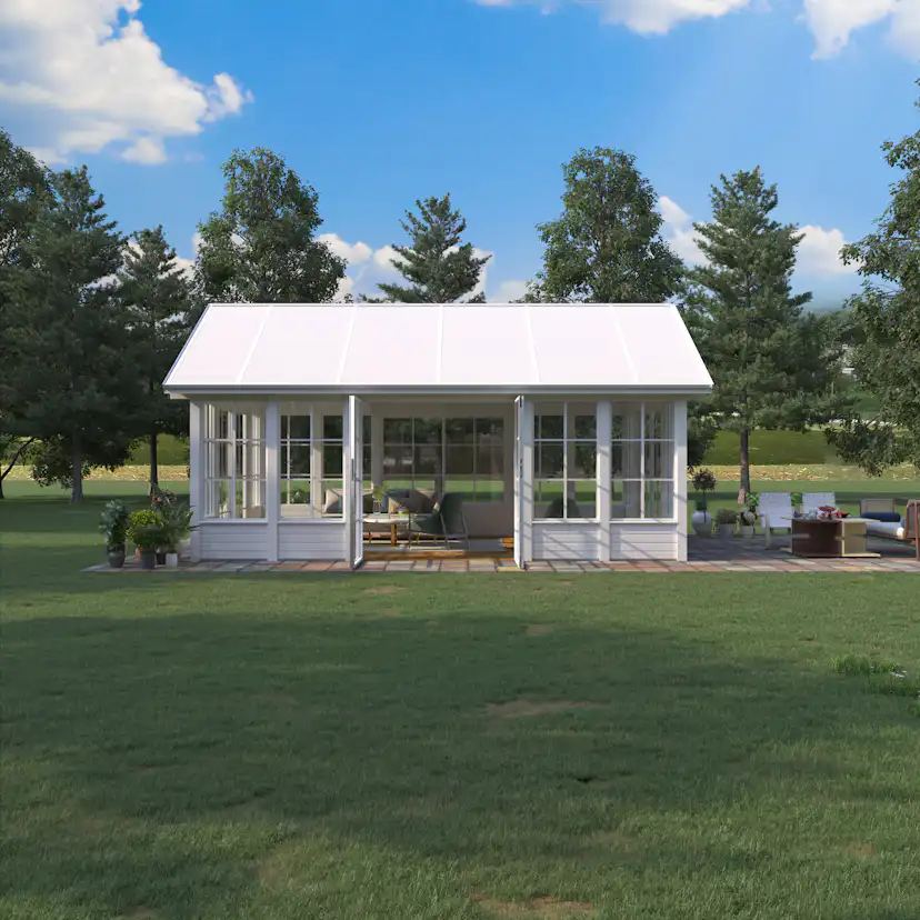 Växthus Landskap Grönska Förlängd Sommar 25 kvm