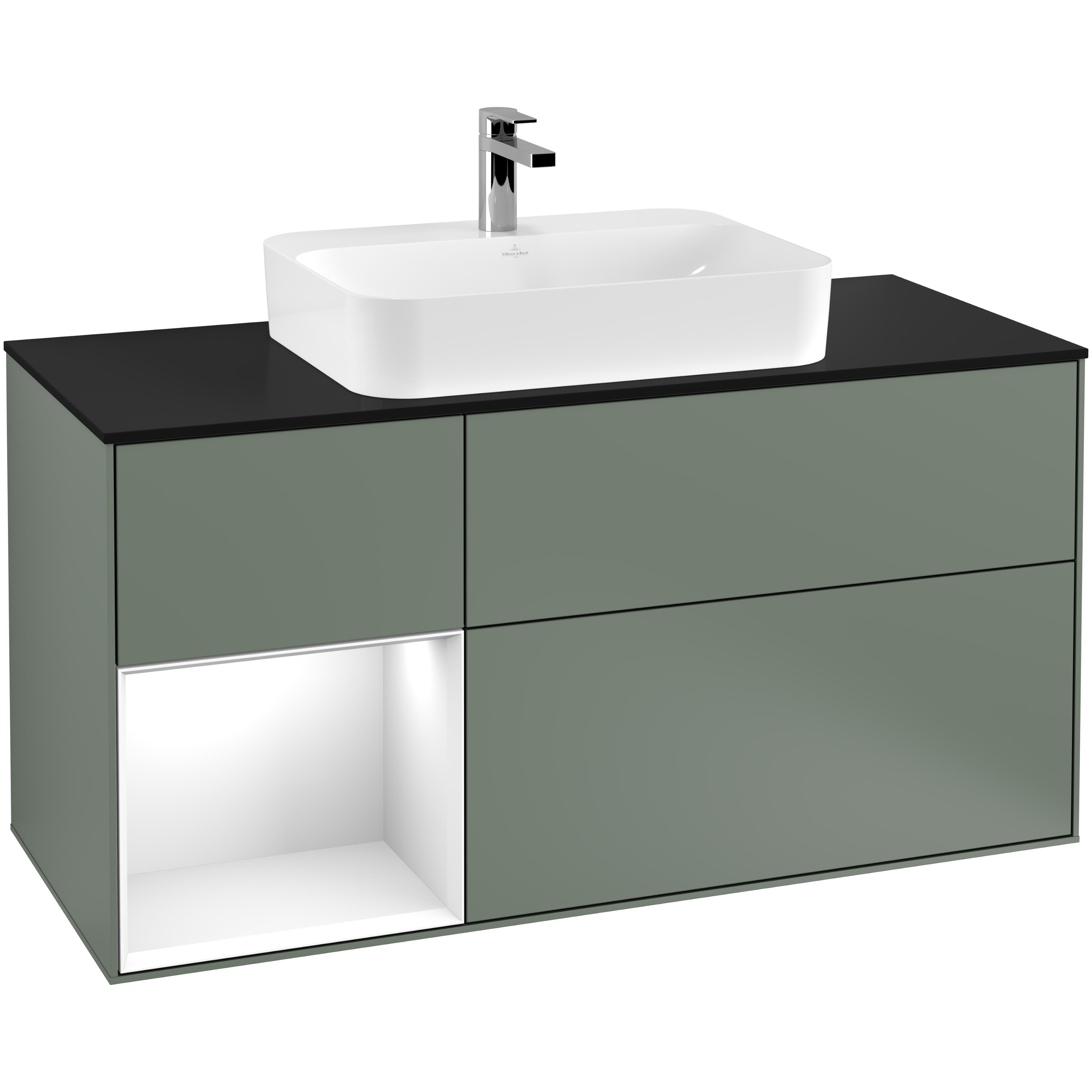 Tvättställsskåp Villeroy & Boch Finion med 3 Lådor Hylla och Bänkskiva för Ytmonterat Tvättställ
