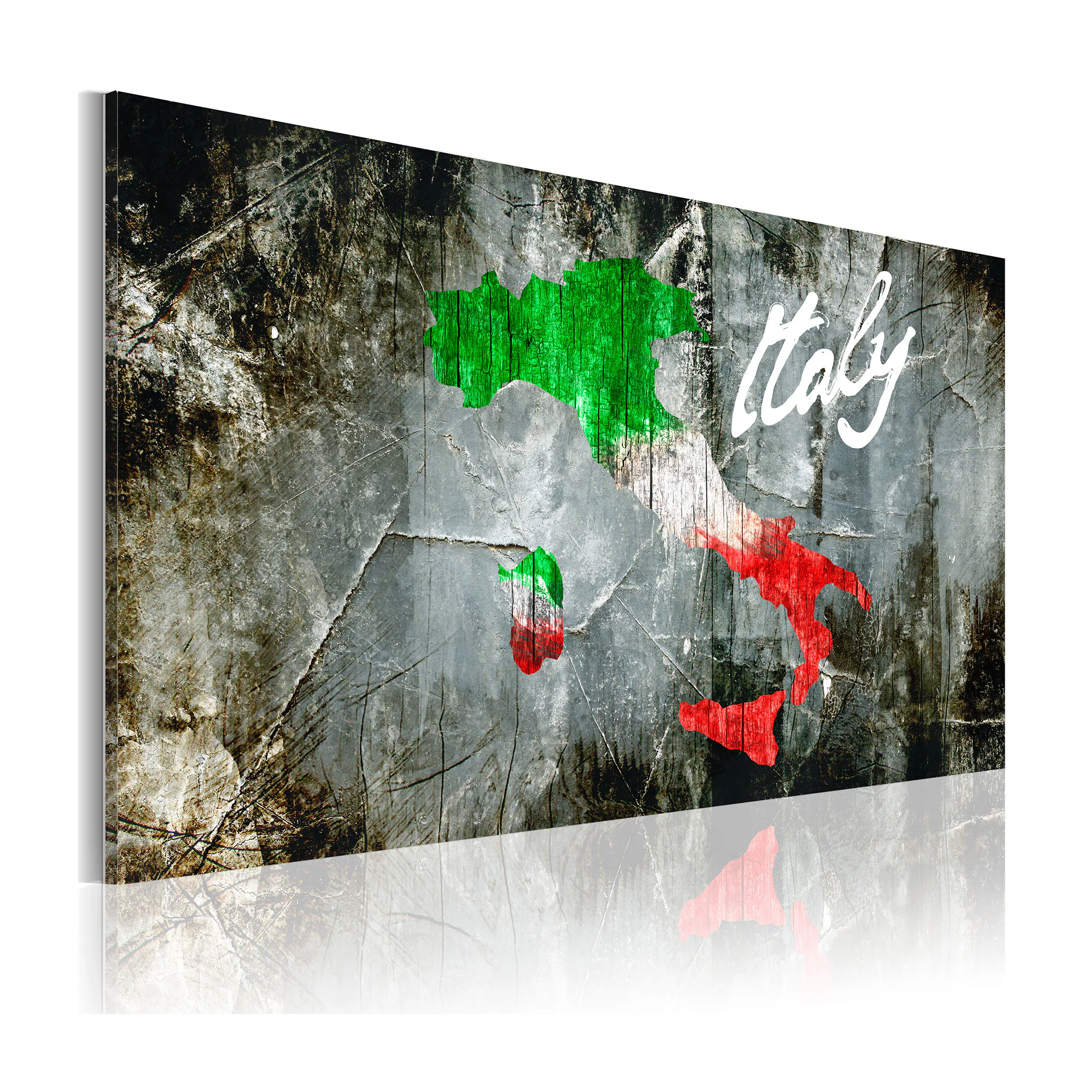 Tavla Arkiio Konstnärlig Karta Över Italien