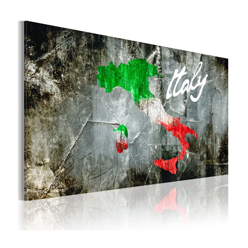 Tavla Arkiio Konstnärlig Karta Över Italien