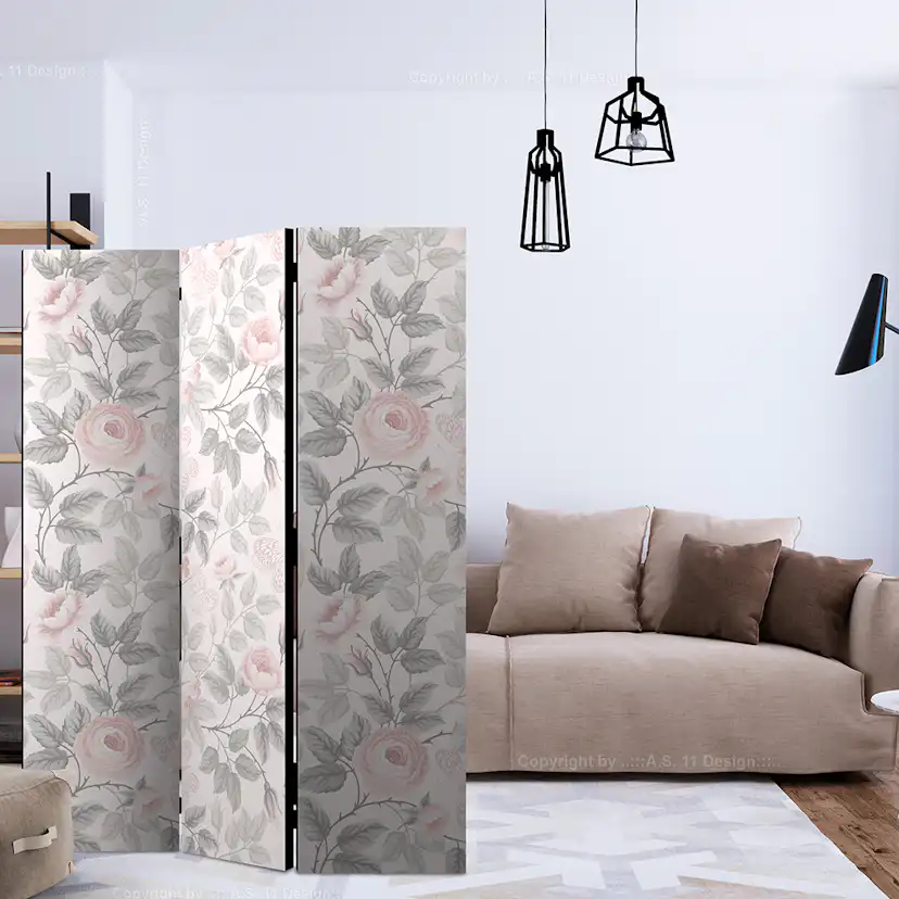 Rumsavdelare Arkiio Watercolor Roses 135x172 cm