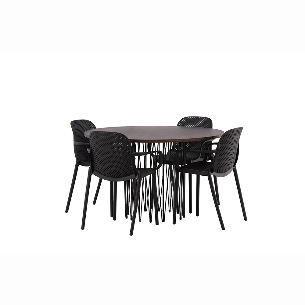 Matgrupp furniture/fashion Stone Rund med 4 Baltimore Stolar