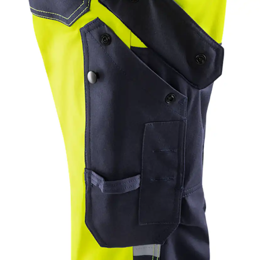 Flamestat byxa stretch 2161 ATHF, kl 2 Storlek: C154, Gul/Marinblå