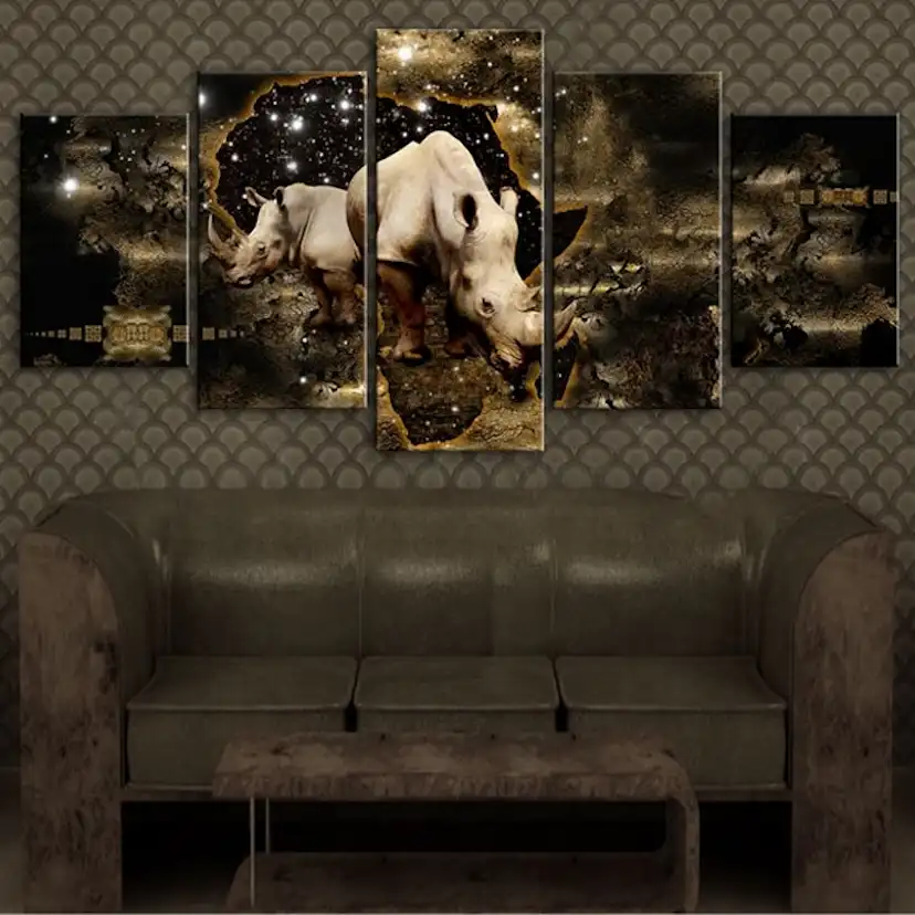 Tavla Arkiio Golden Rhino