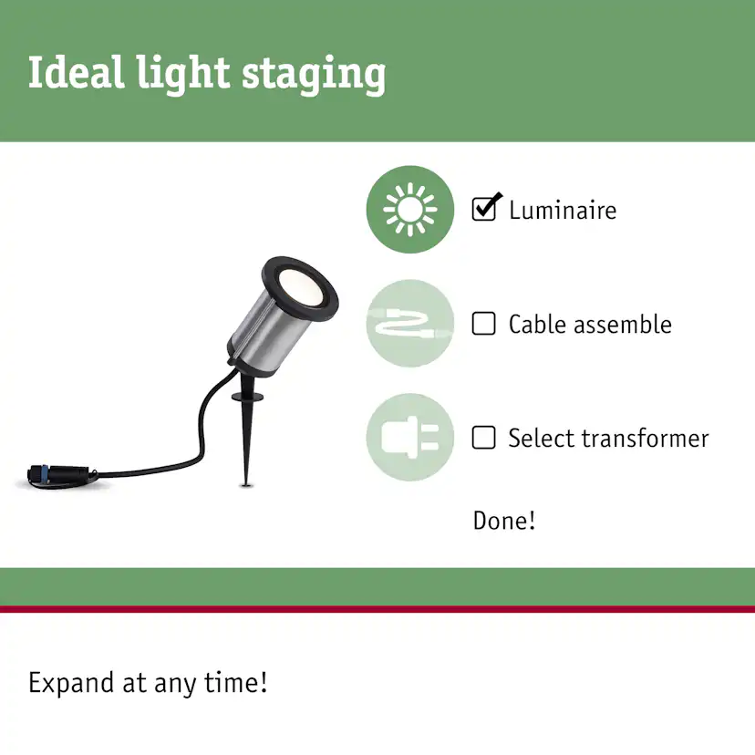 Spotlight Paulmann Classic Plug & Shine LED IP65 24V
