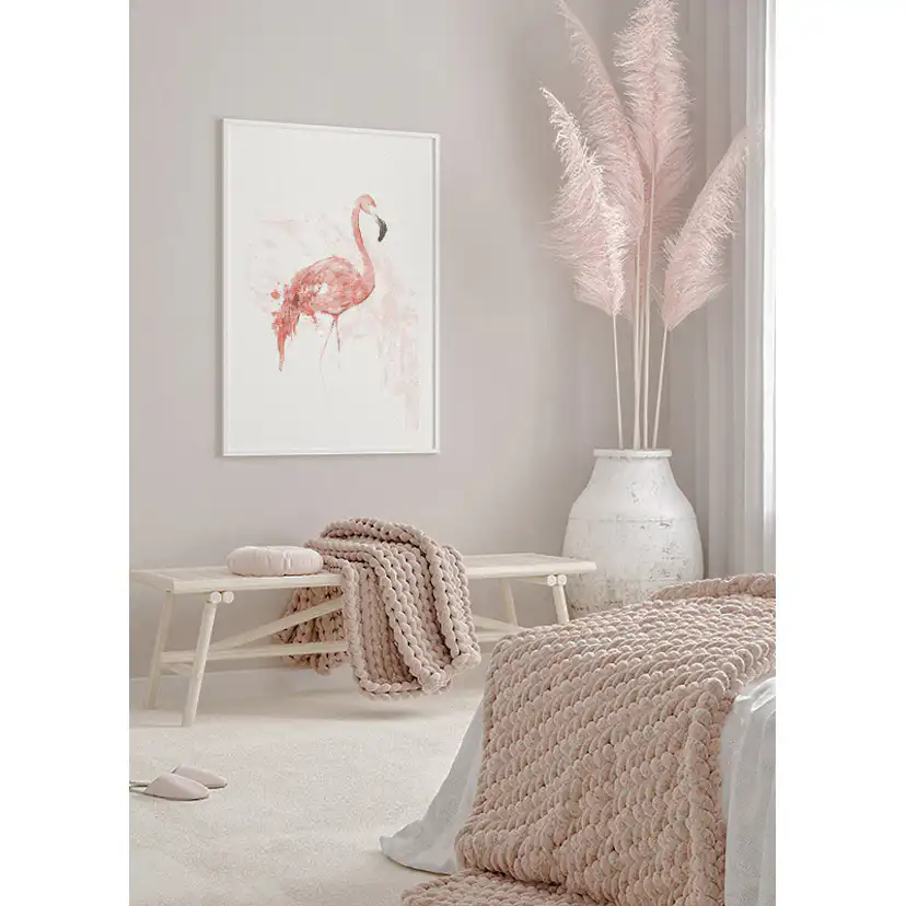 Poster Gallerix Watercolor Flamingo