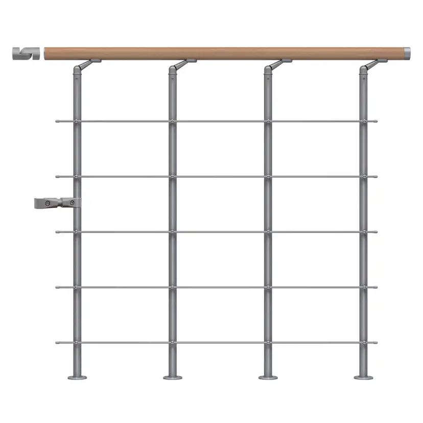 Skyddsräcke STYLE6 bok oljad start pearl grey Grå
