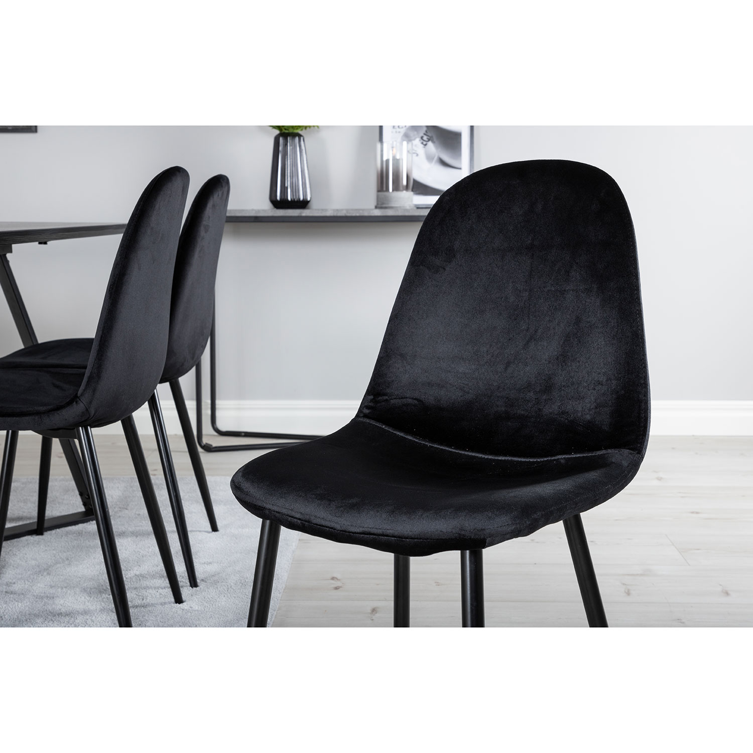 Matgrupp Venture Home Marina med 6 Polar Velvet stolar