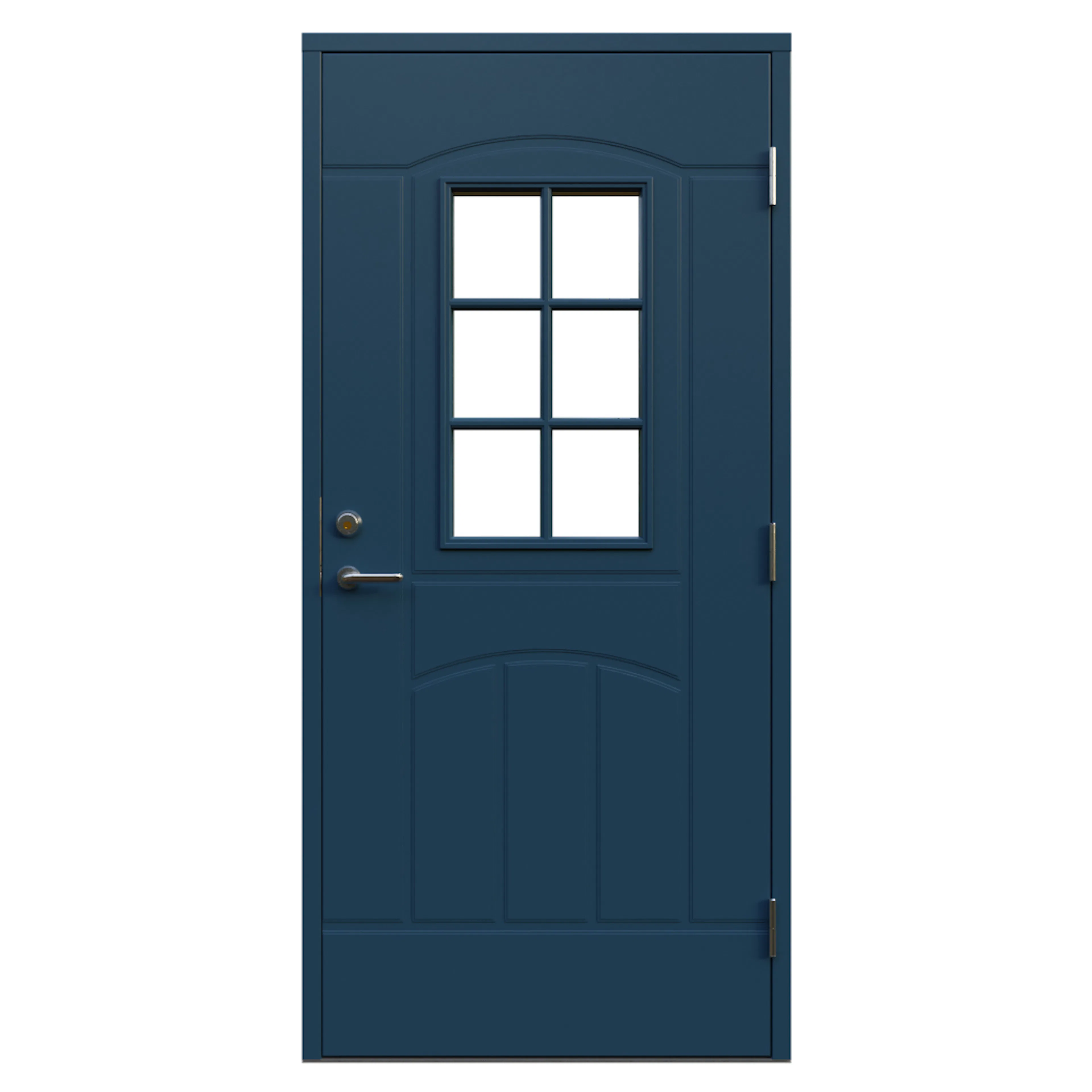 Solberga glas 90x200 Hö, Blå S 6020-B 90x200 Höger, Blå