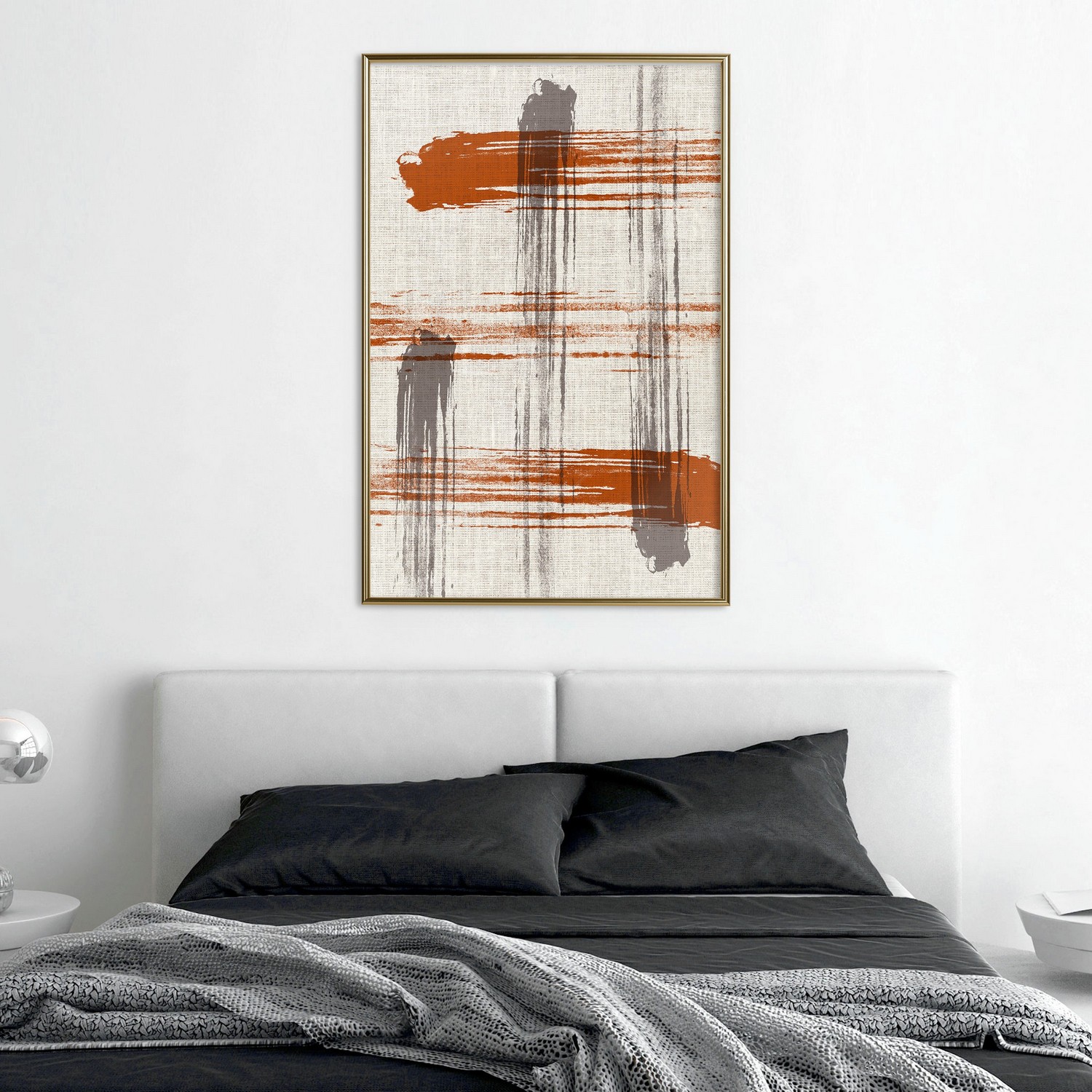 Affisch - Abstract Game [Poster] 40x60 Guld ram, 40x60 cm