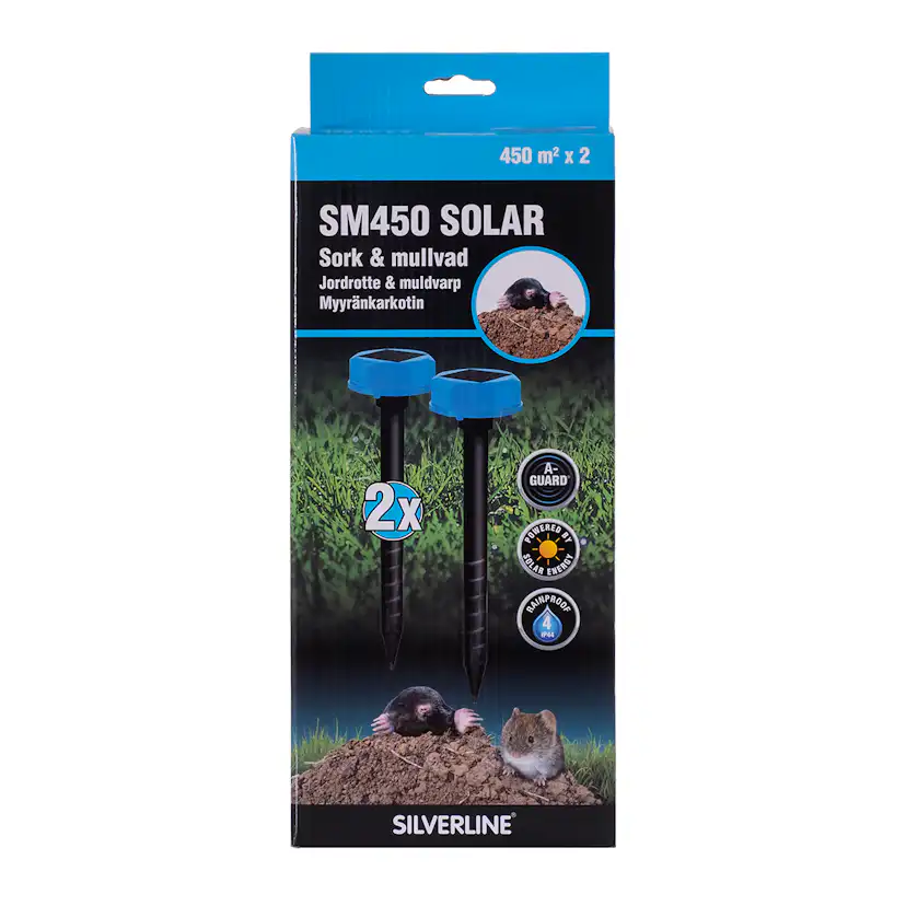 Avskräckare Silverline Solar SM450 Sork & Mullvad 2-Pack