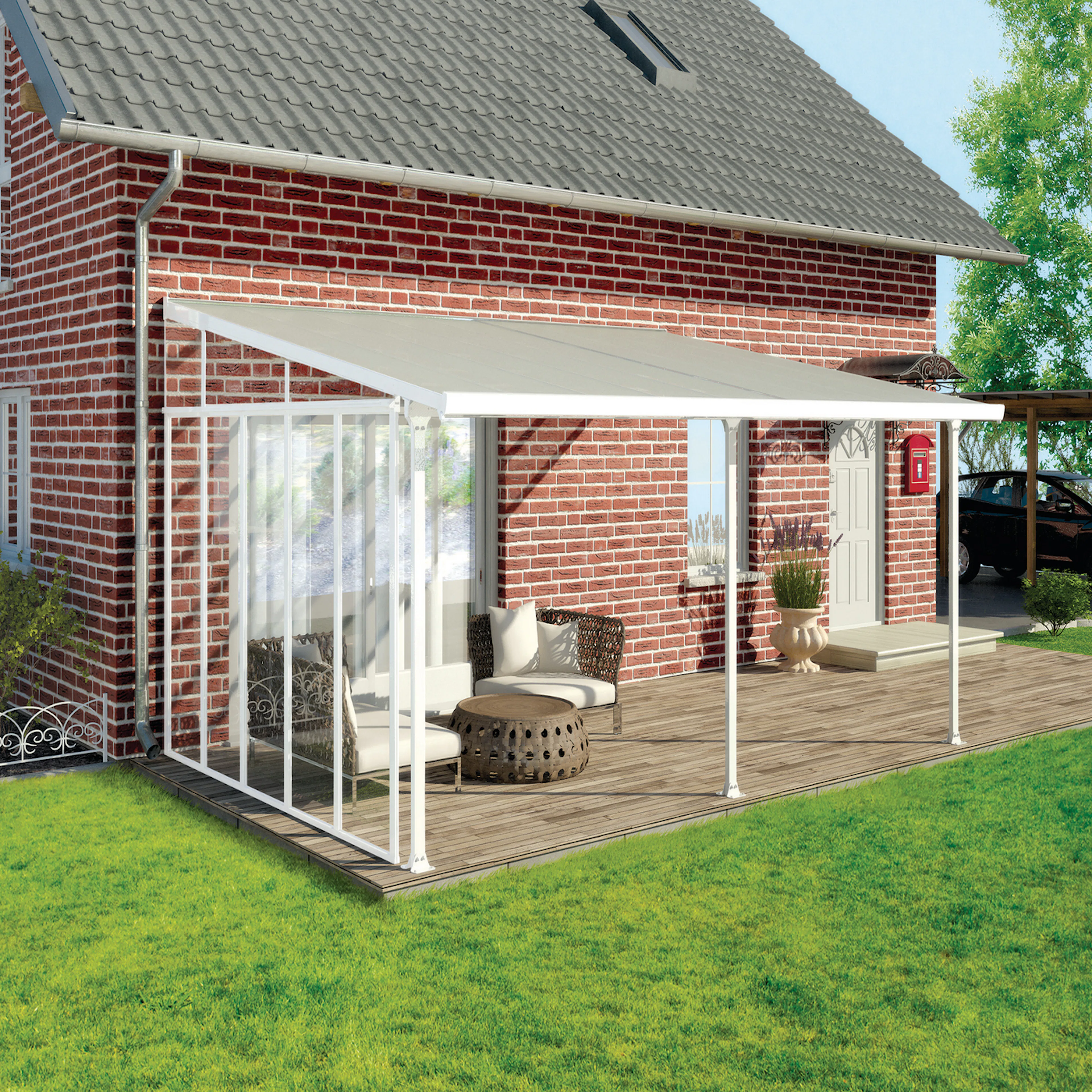 Sidvägg Canopia by Palram Feria 4 vit