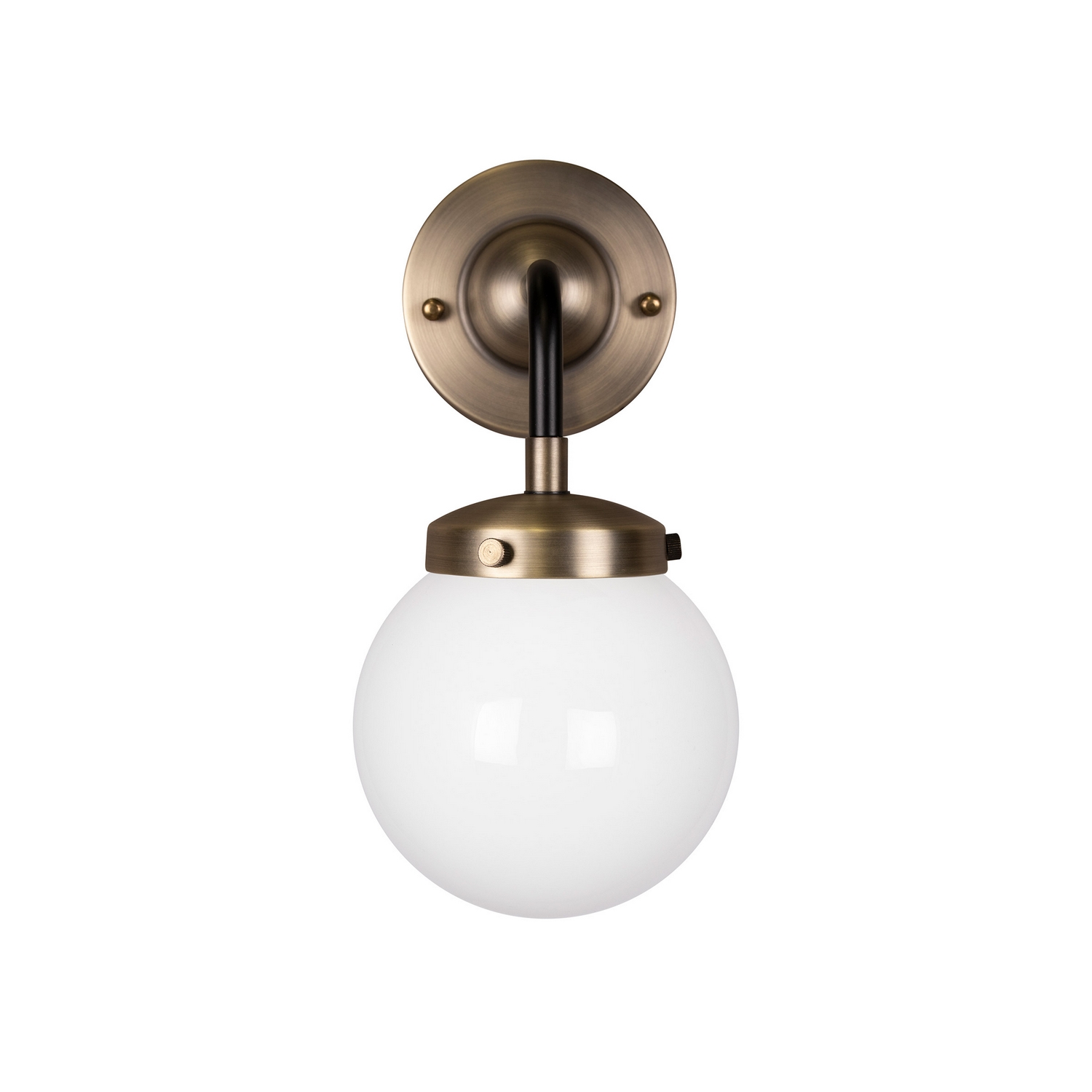 Vägglampa Globen Lighting Alley 1 IP44 Antikmässing/Vit
