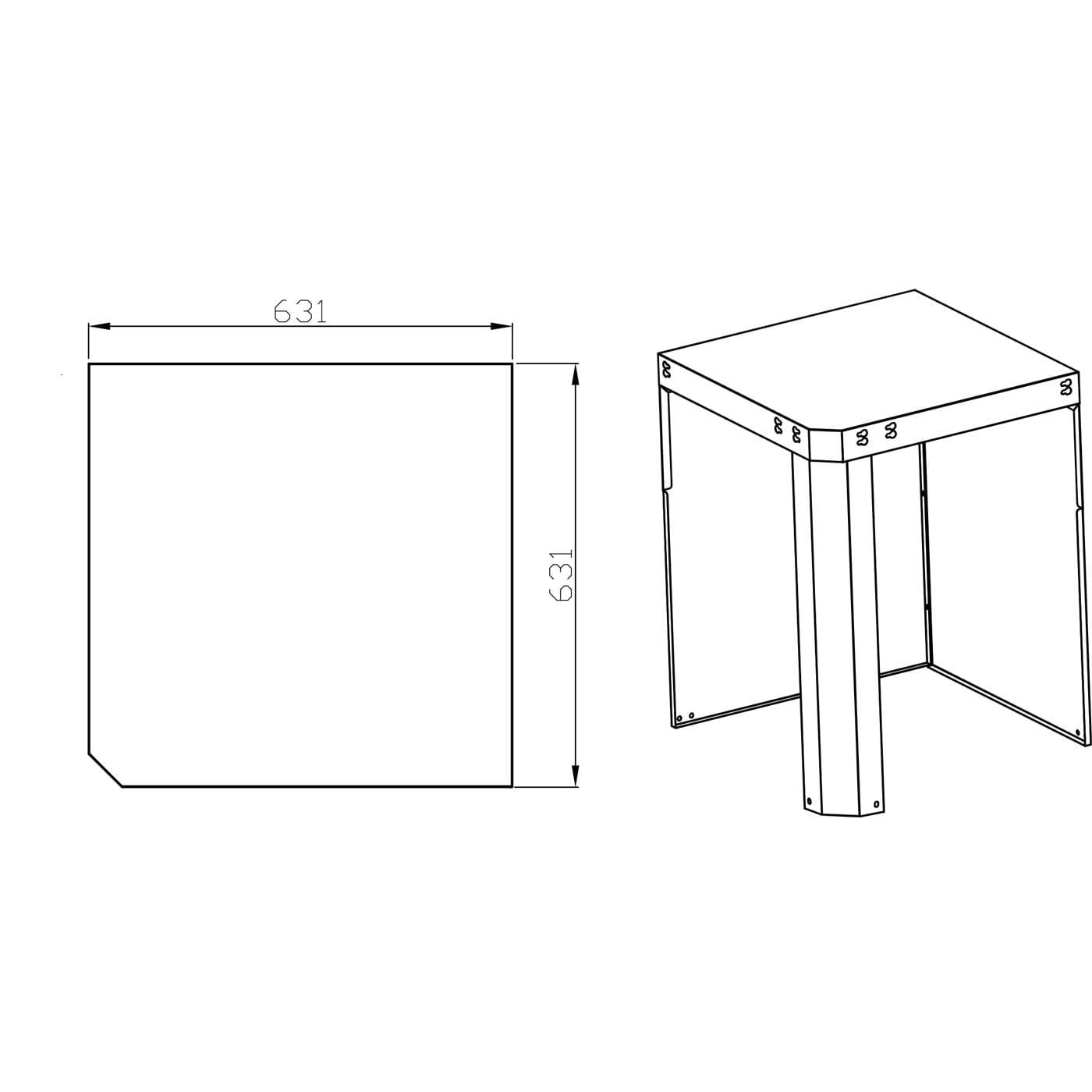 Hörnmodul Myoutdoorkitchen Classic Line Stainless 304SS 90°