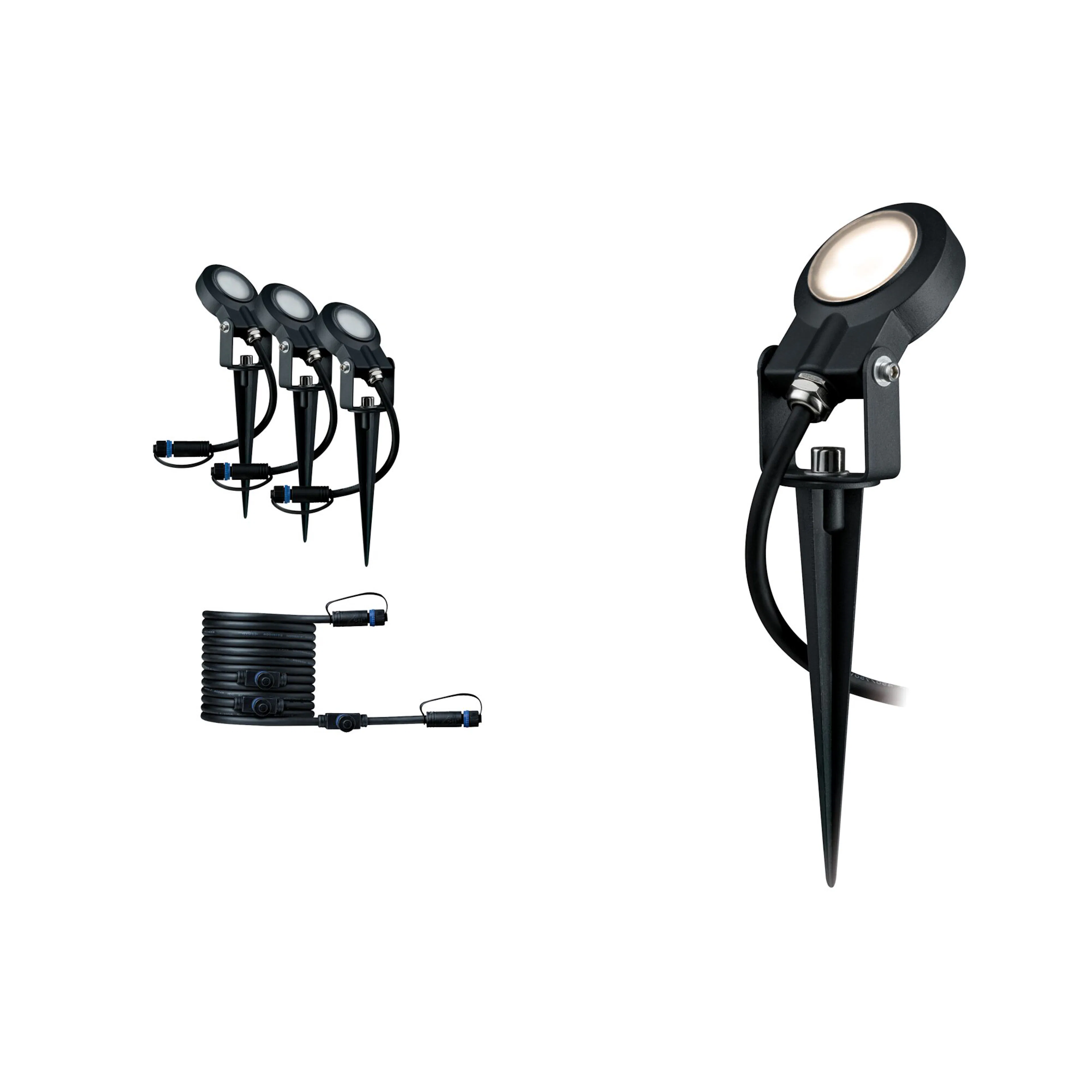 Spotlight Paulmann Sting Plug & Shine LED IP67 24V Förlängningsset 3-pack med Kabel