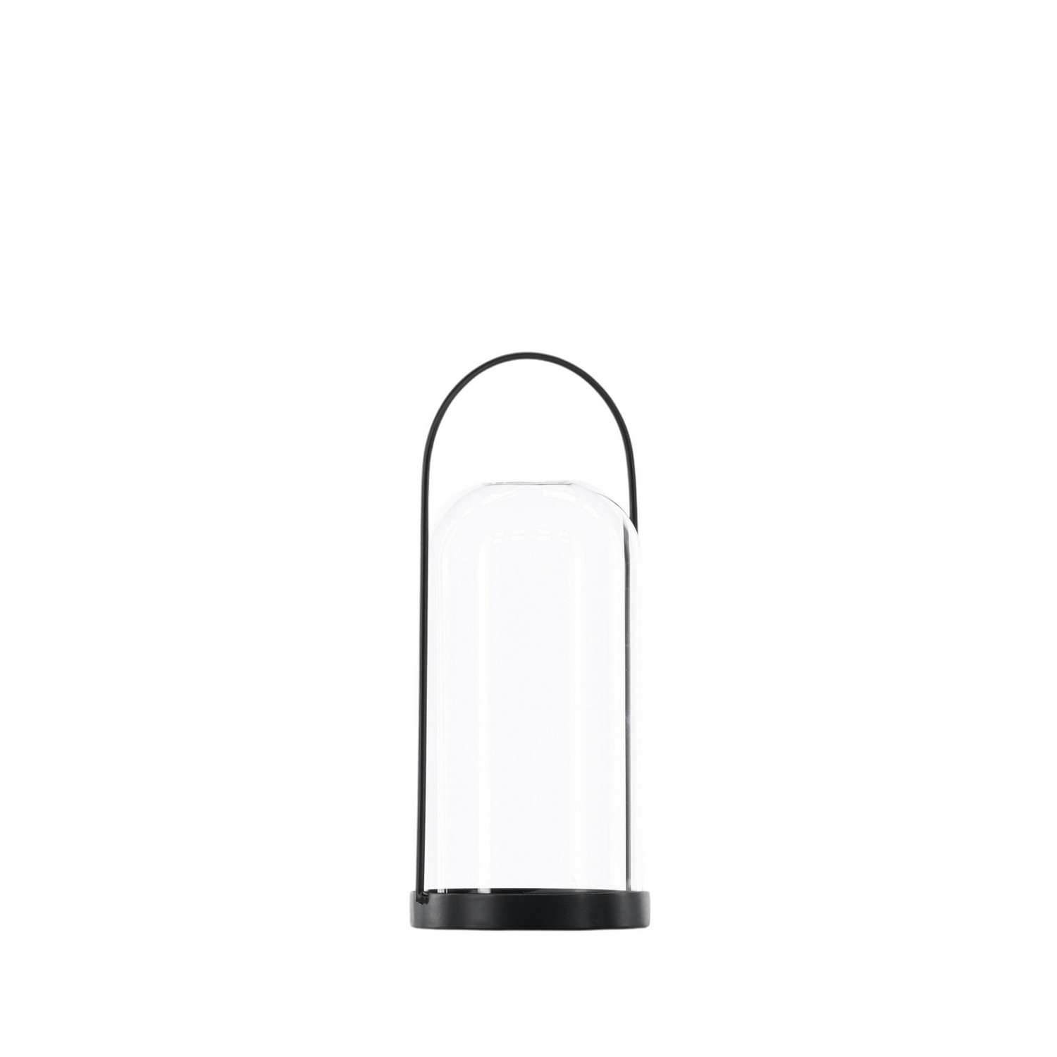 Flora Lantern -  Black/Clear Glass -  H25*11cm Diamater: 110 mm