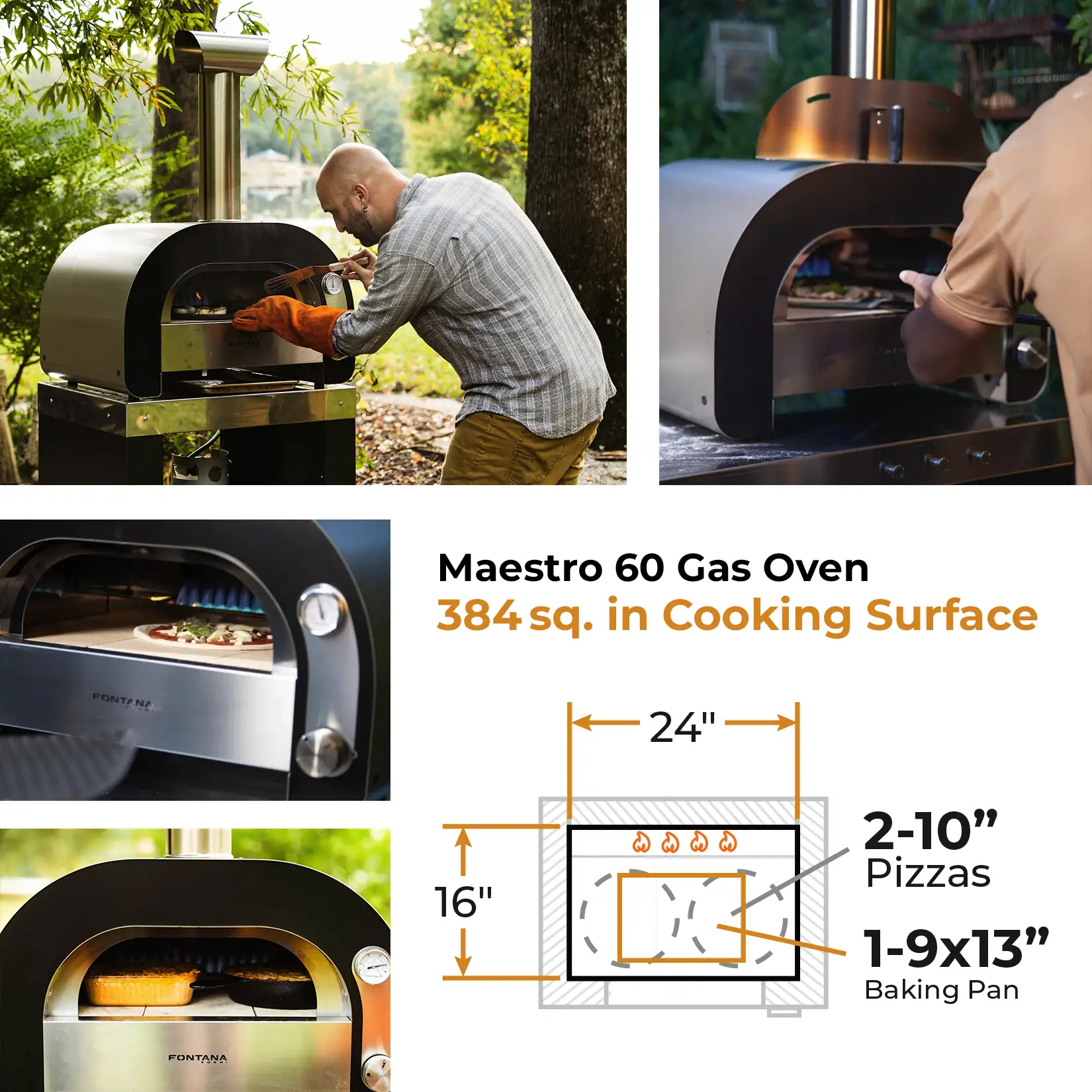 Pizzaugn Fontana Forni Maestro 60 Gasoldriven