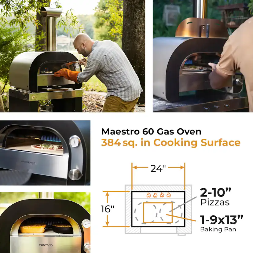 Pizzaugn Fontana Forni Maestro 60 Gasoldriven