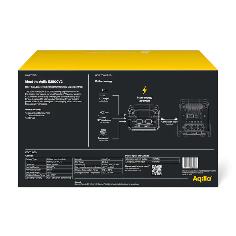 Expansionsbatteri Aqiila Powerbird 2500W