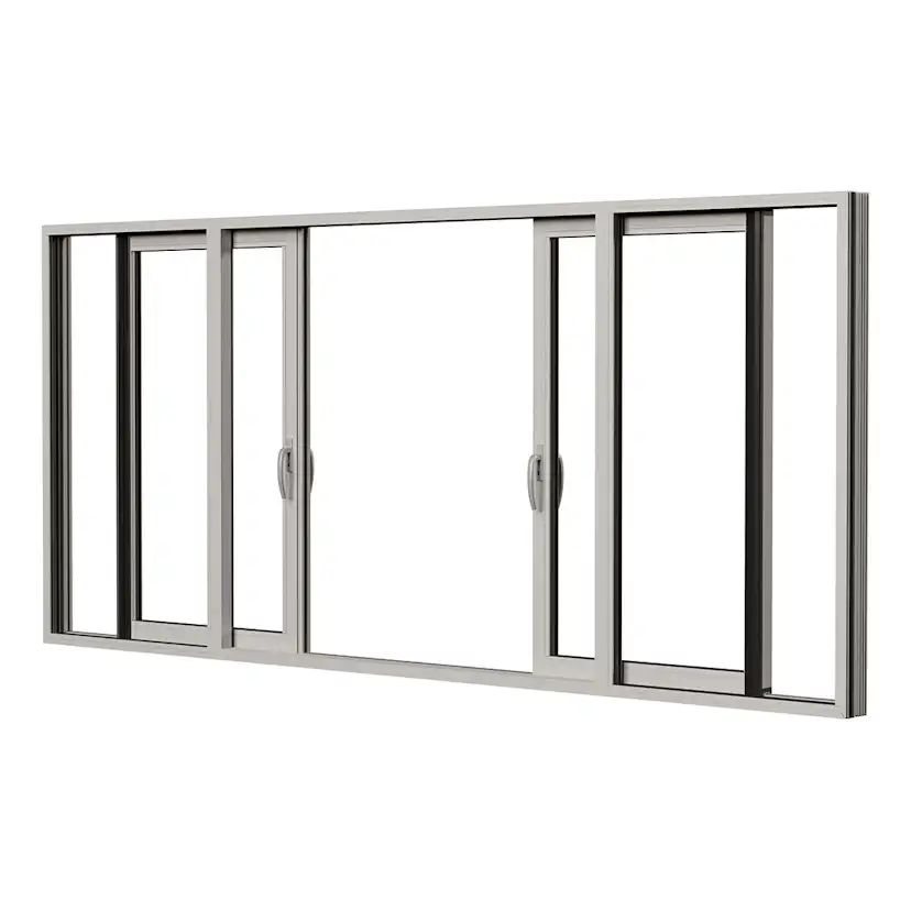 Parskjutdörr NorDan HelAlu Aluminium 4-Delad Enkelspår
