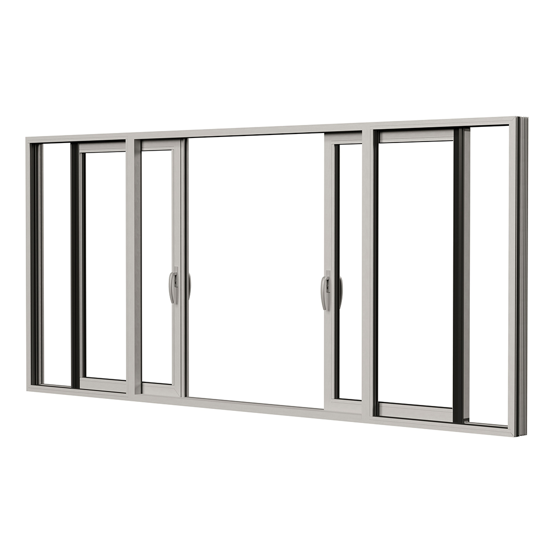 Parskjutdörr NorDan HelAlu Aluminium 4-Delad Enkelspår