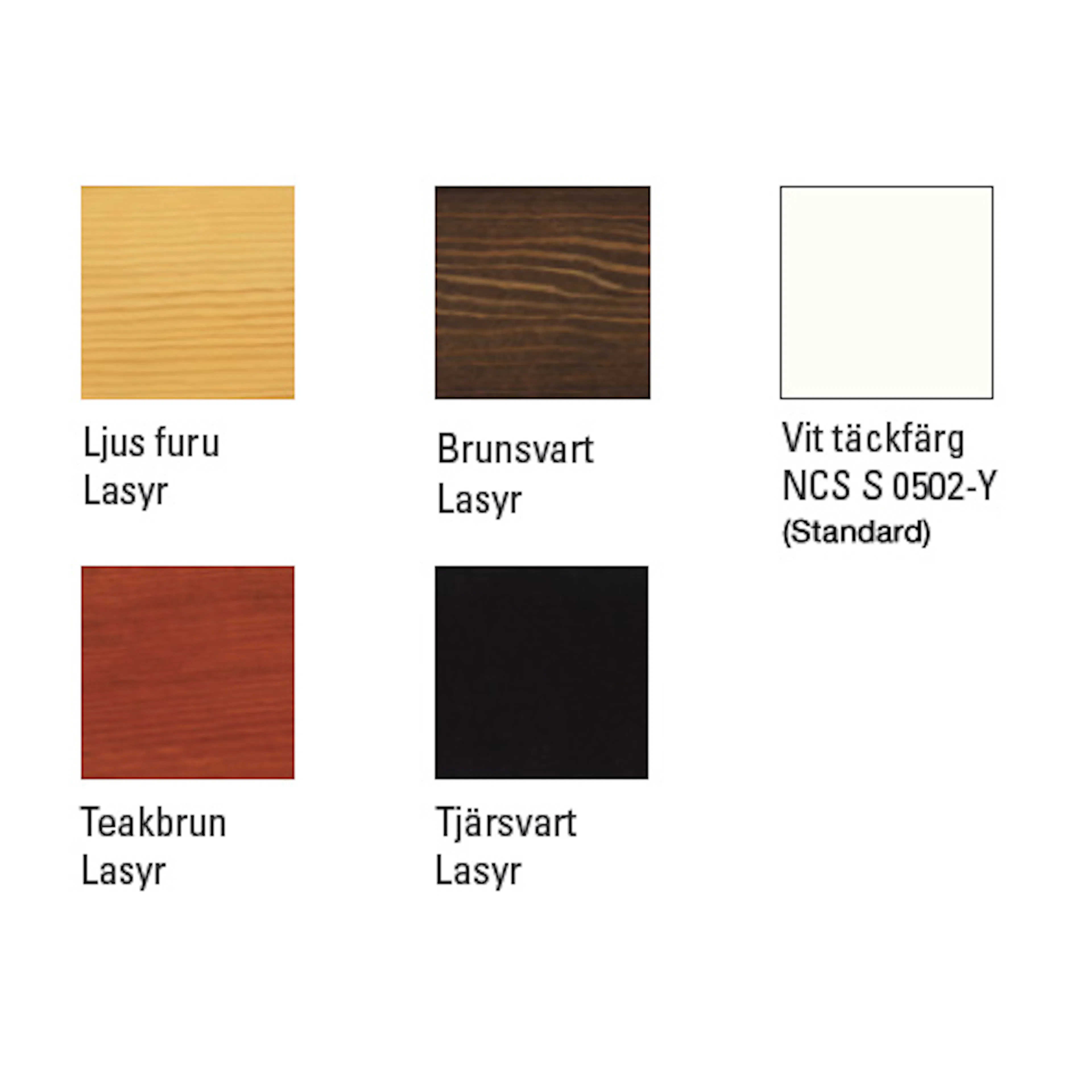 Färgtillval Svenska Fönster Helkulör Trä