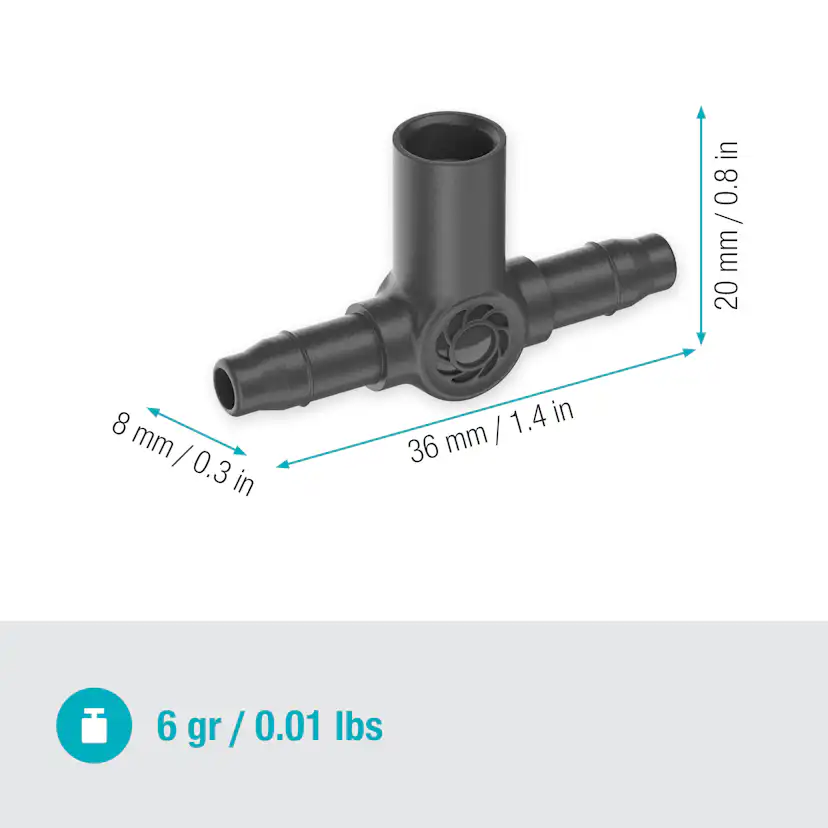 T-koppling Gardena Micro-Drip med Spridarfäste 4,6 mm (3/16")