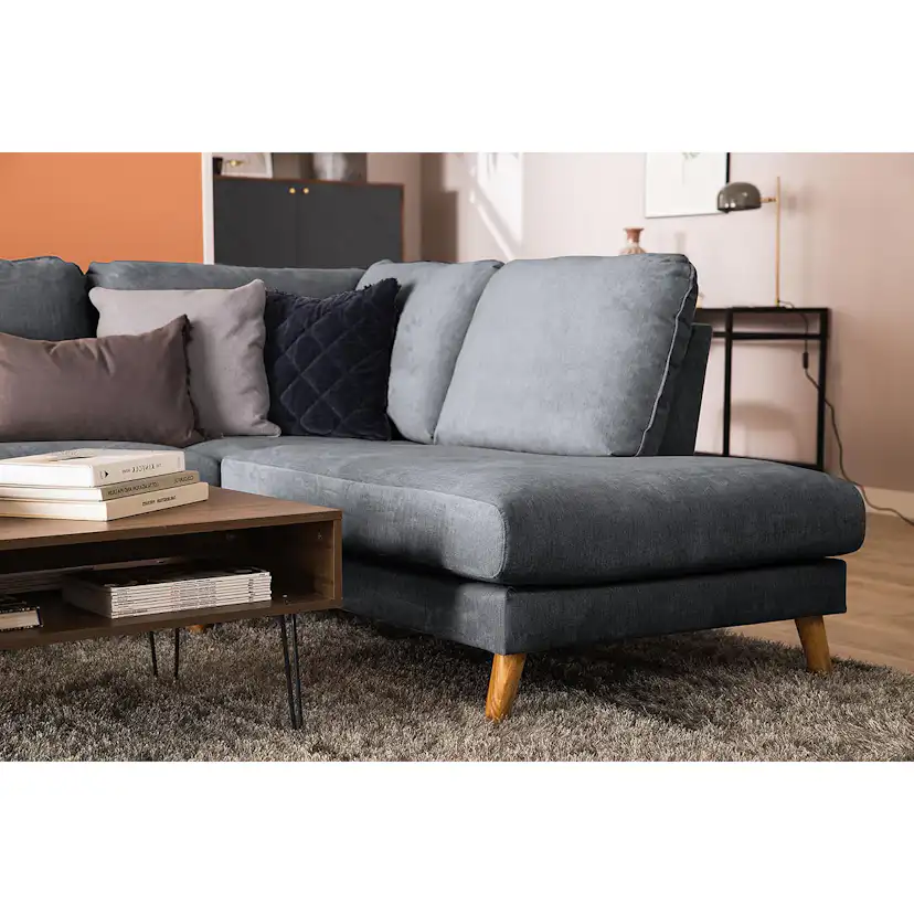 Trend Lyx U-soffa med Divan Vänster Mörkgrå