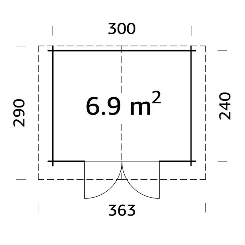 Stuga Palmako Vivian 6,9 m2