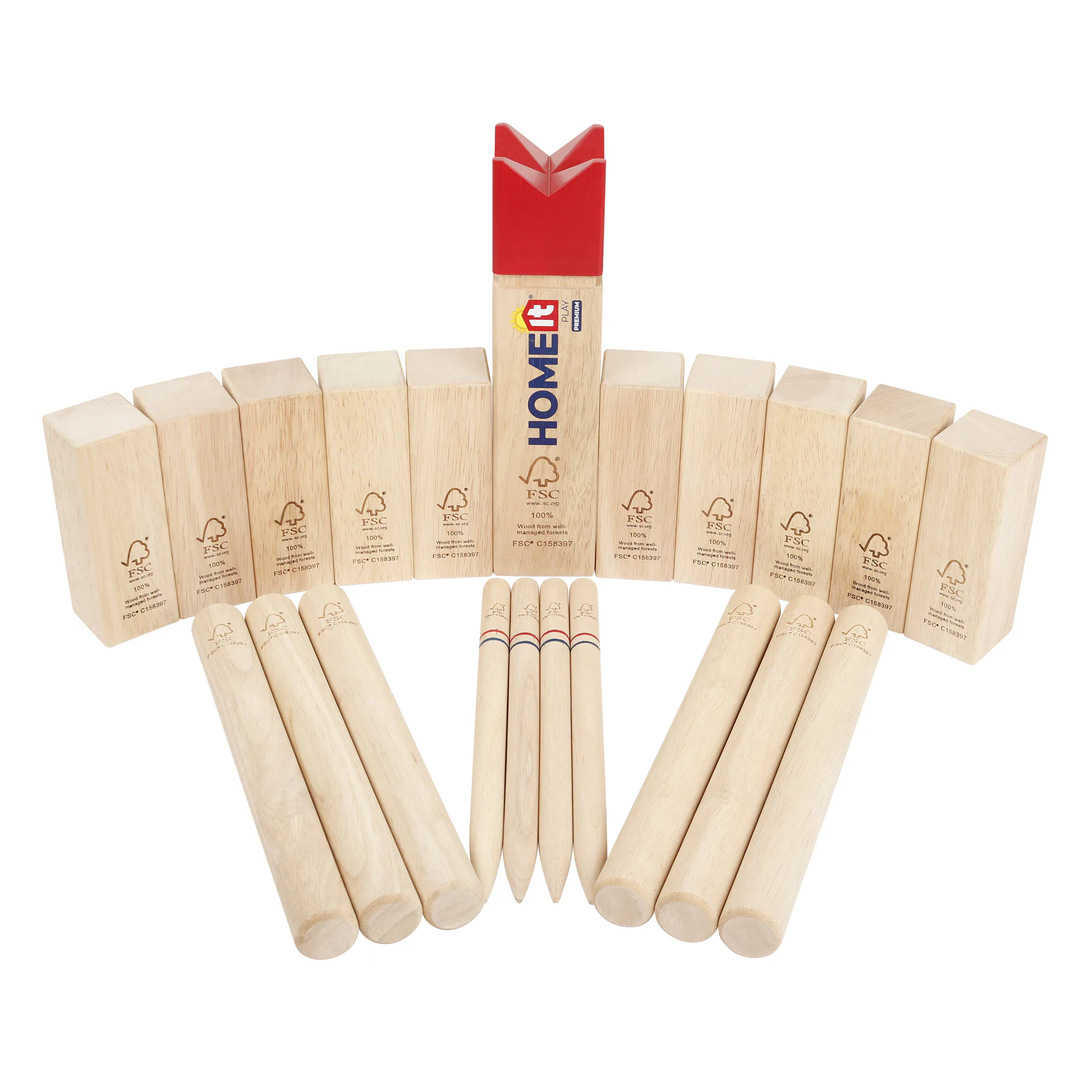 Kubb Home it Play Premium I Gummiträ