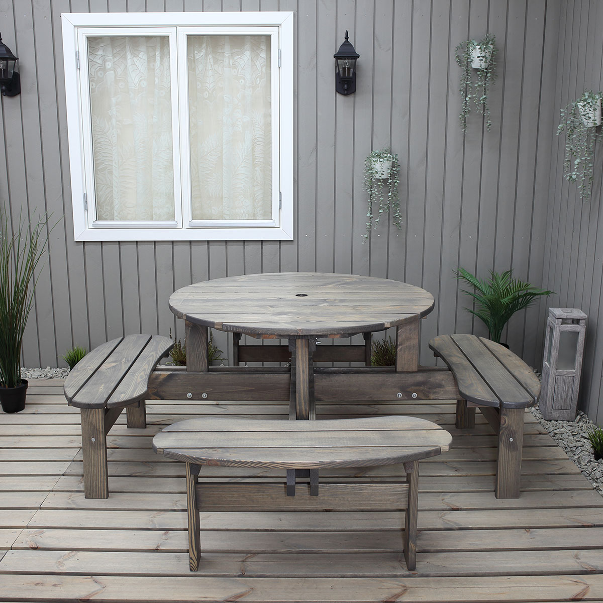 Bänkbord Baltic Garden Round Picknick