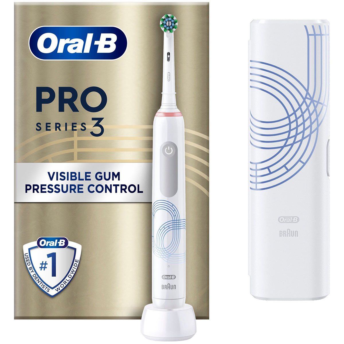 Eltandborste Oral-B Pro 3 White Olympics + TC
