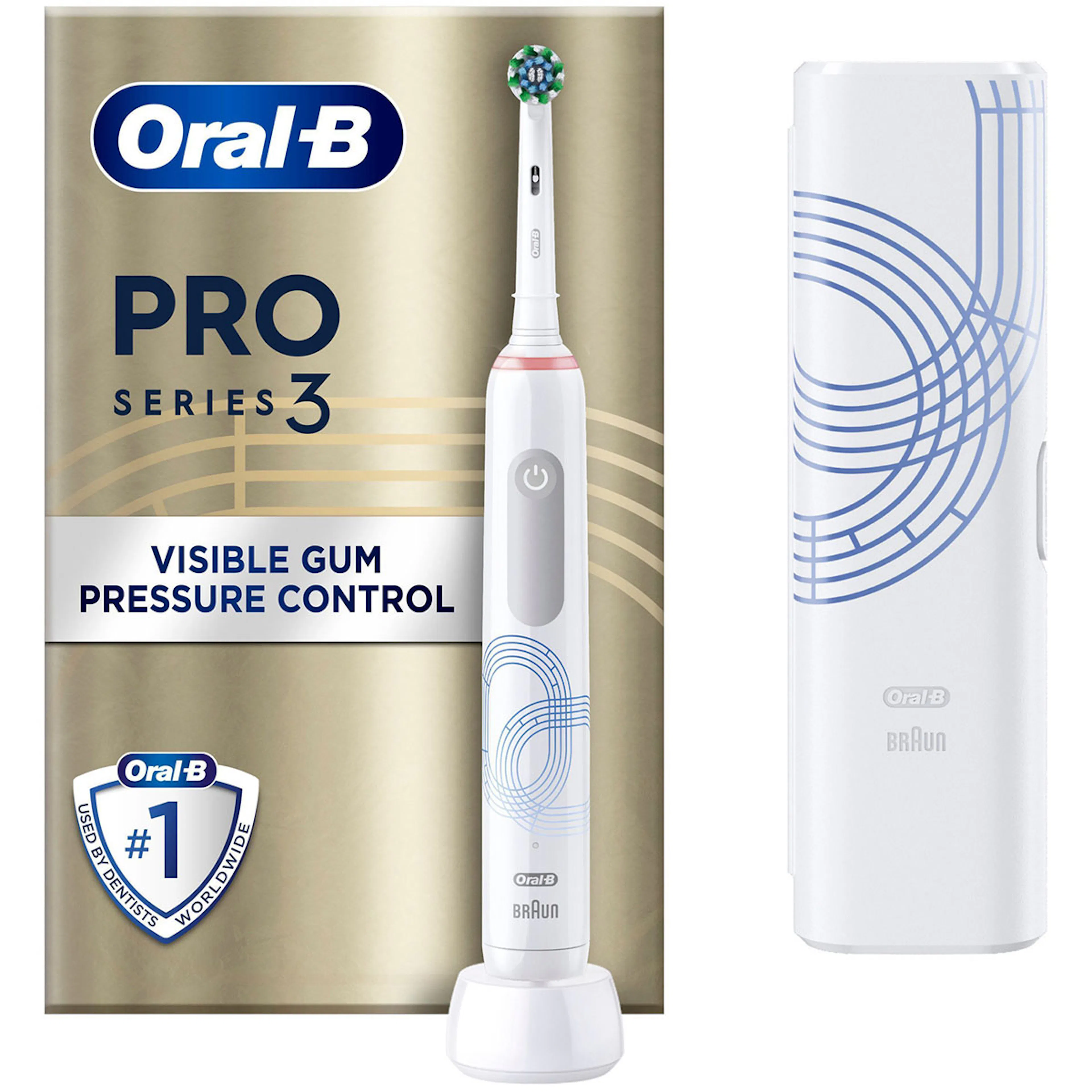 Eltandborste Oral-B Pro 3 White Olympics + TC