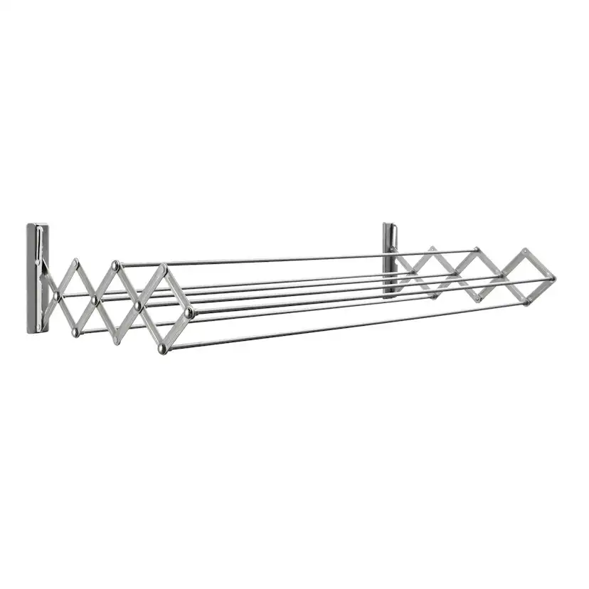 Torkställning Juwel Vägghängd & Hopfällbar 100 cm Stål Silver