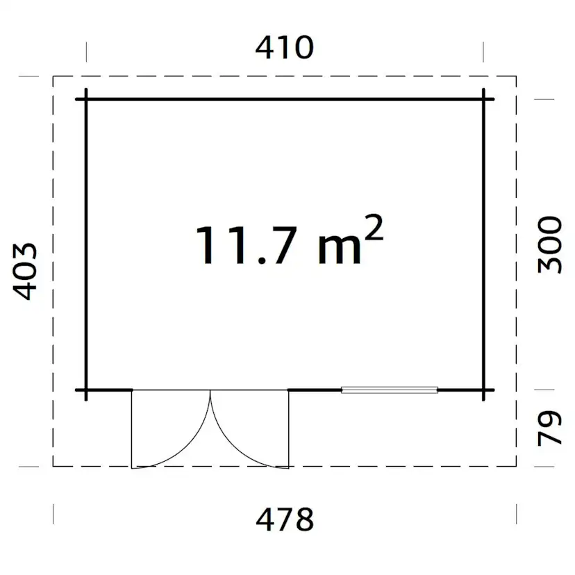 Stuga Palmako Heidi 11,7 m2