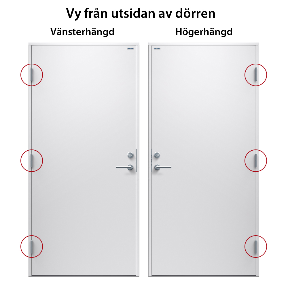 Altandörr Diplomat Vit Klarglas