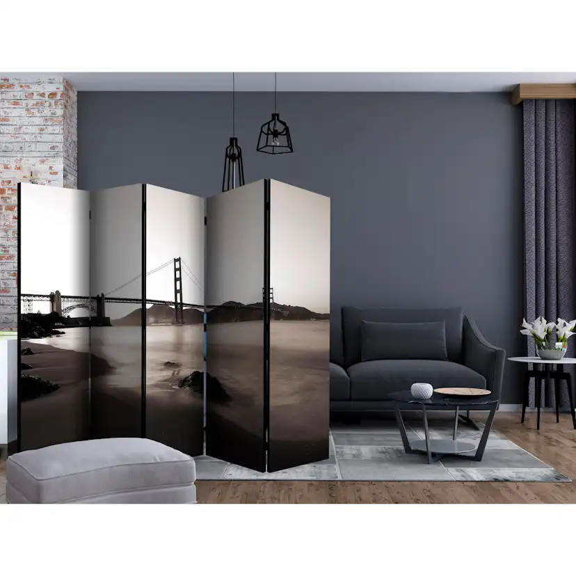 Rumsavdelare Arkiio San Francisco Golden Gate Bridge in Black and White II 225x172 cm