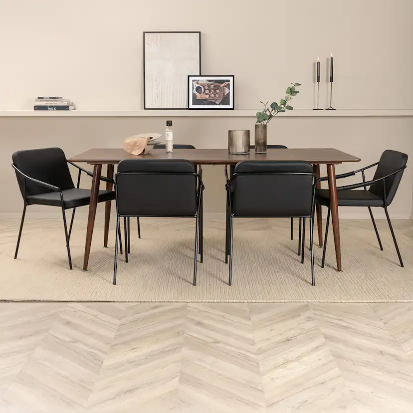 Matgrupp Venture Home Polar med 6 Tvist Stolar